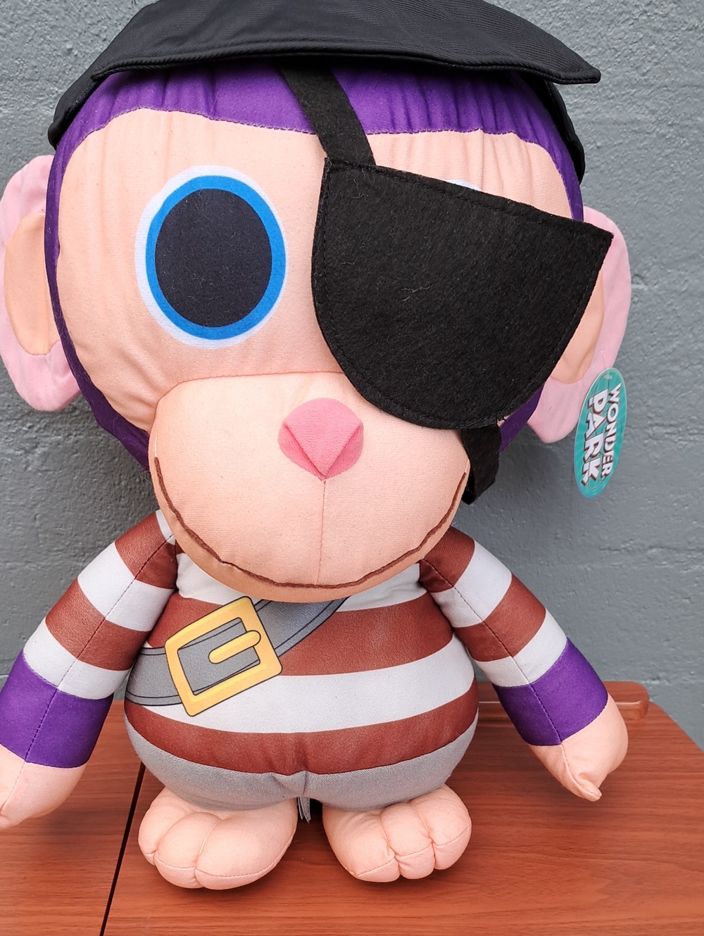 Kids Pirate Monkey Plush Toy - Purple